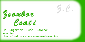 zsombor csati business card
